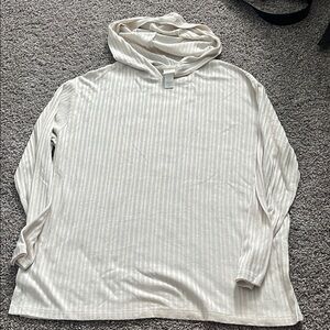 H&M Lightweight Striped Cream Hoodie